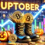 DALL·E 2024 10 01 11.13.50 A photo realistic image representing Uptober a popular term in the cryptocurrency world symbolizing positive market growth in October. Show an upwa