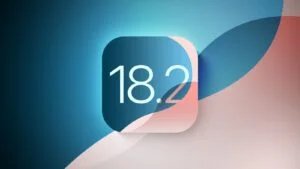 Stylized number '18.2' against a gradient background with curved abstract shapes in blue and pink hues.