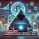 DALL·E 2025 02 22 10.12.28 A dramatic news scene depicting a large scale cryptocurrency heist, with a dark, cyberpunk aesthetic. A hacker in a hoodie with a glowing laptop scree