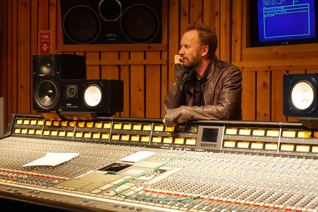 Sting in the studio recording the new album