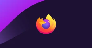 Logo of a stylized fox in orange and yellow wrapping around a purple sphere, on a dark purple background with a diagonal gradient of lighter purple at the top left corner.