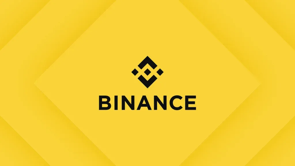 The Binance logo featuring a geometric design above the word