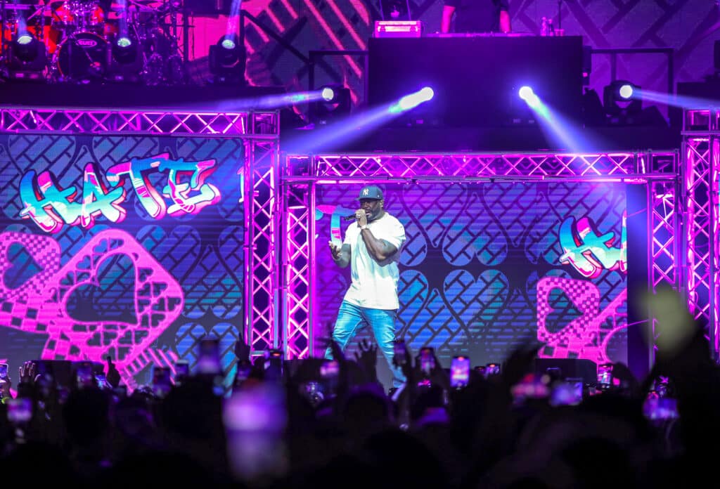 50 Cent concert at Coca Cola Arena in Dubai. Victor Besa / The National