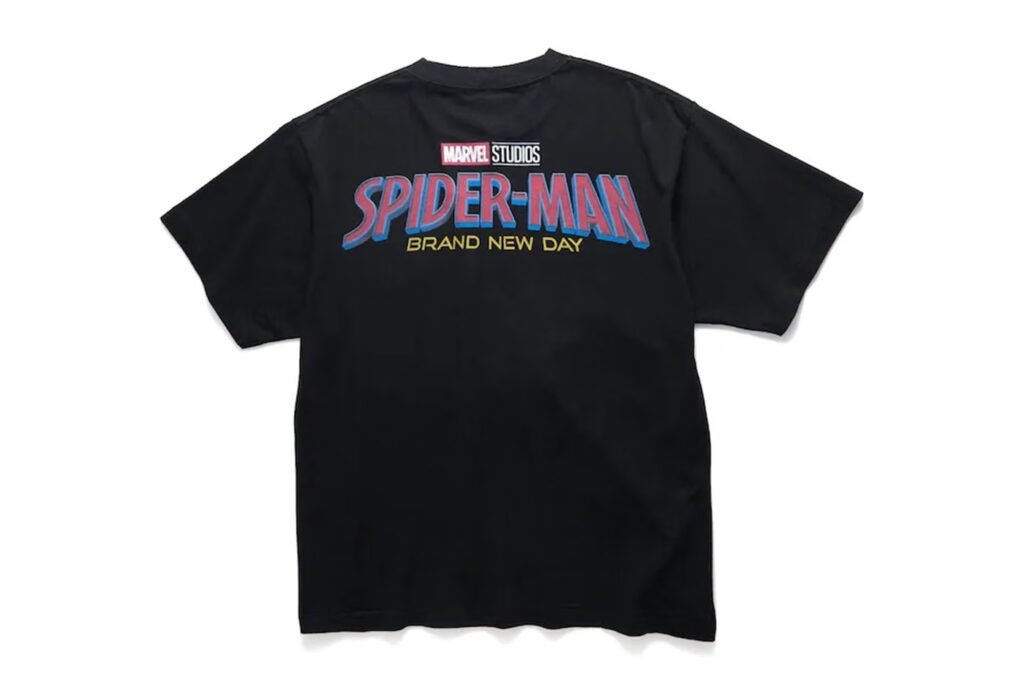 Black Spider-Man Brand New Day Marvel Studios T-shirt shown from the back