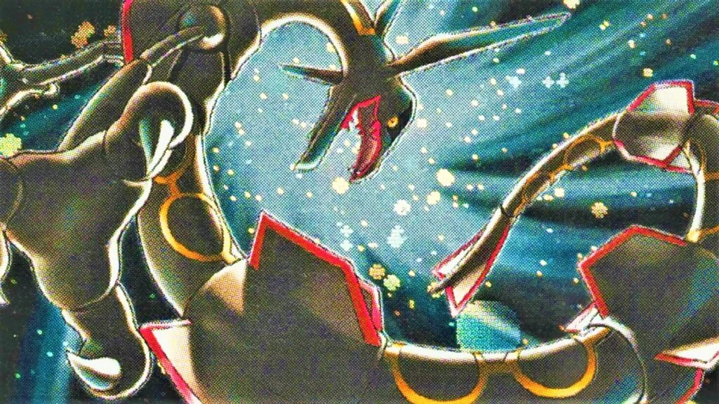 Stylized underwater scene with dark, tentacle-like sea creatures amid bubbles and colorful geometric shapes